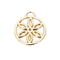 Matériel pendant circulaire de décoration de sac à main de la géométrie de la fleur DIY d'or léger